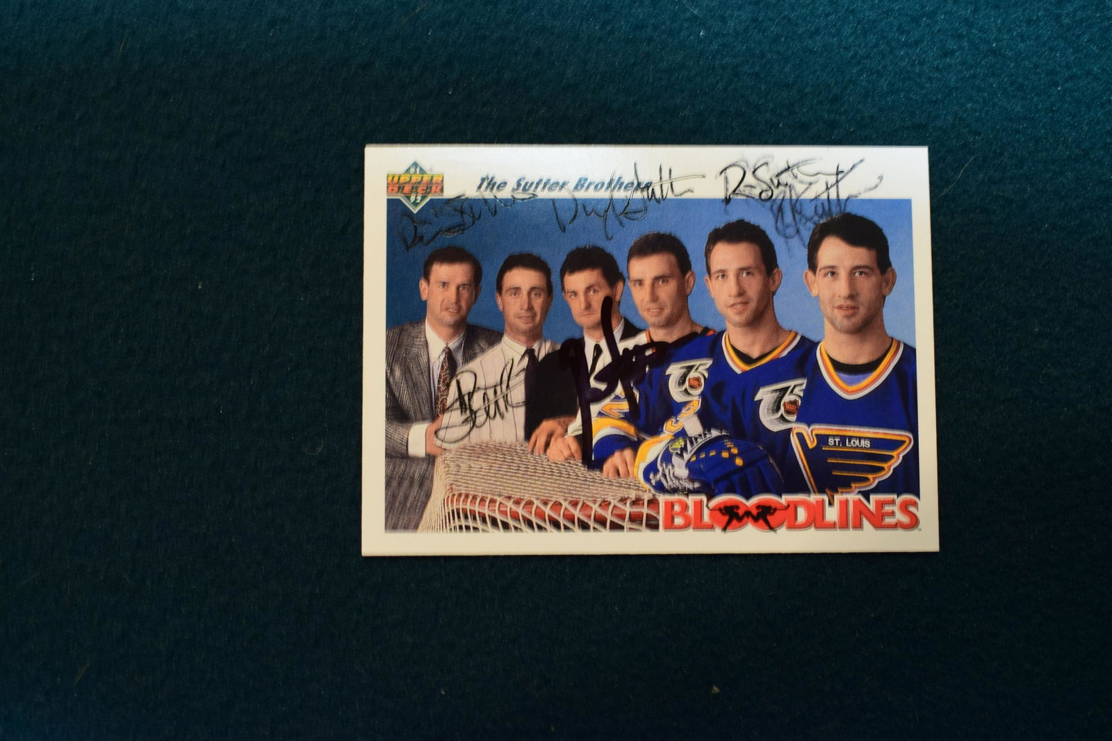 1991 Upper Deck signed Suter Bloodlines by all 5! (1 of 1)