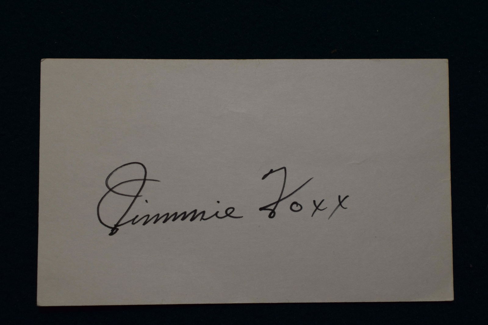 Jimmie Foxx HOF signed postcard (1 of 1)