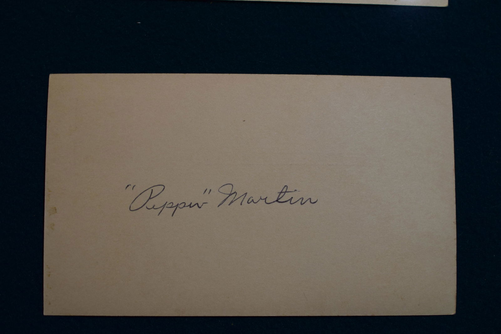 Pepper Martin signed postcard (1 of 1)