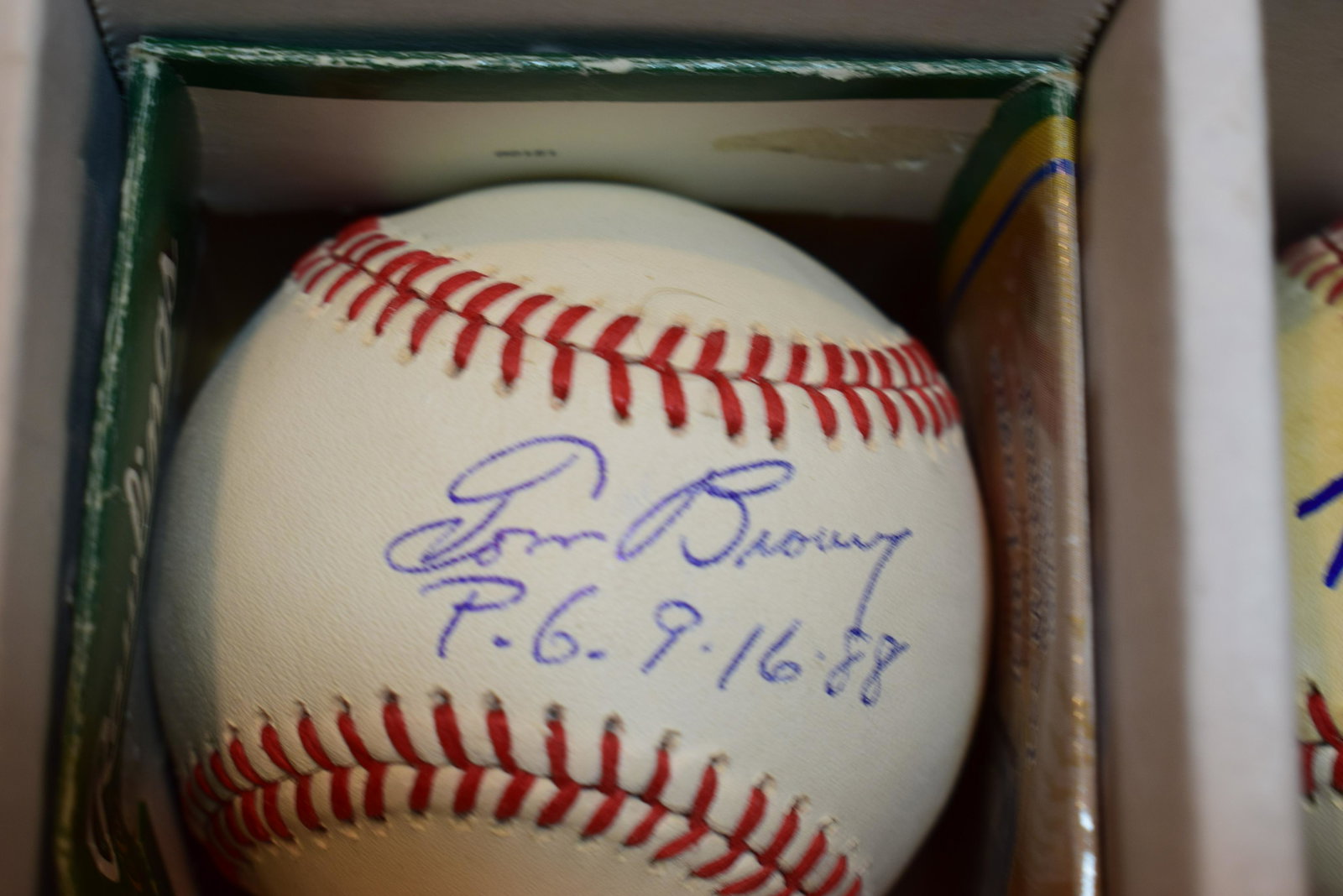 Perfect Game signed Tom Browning baseball (1 of 1)