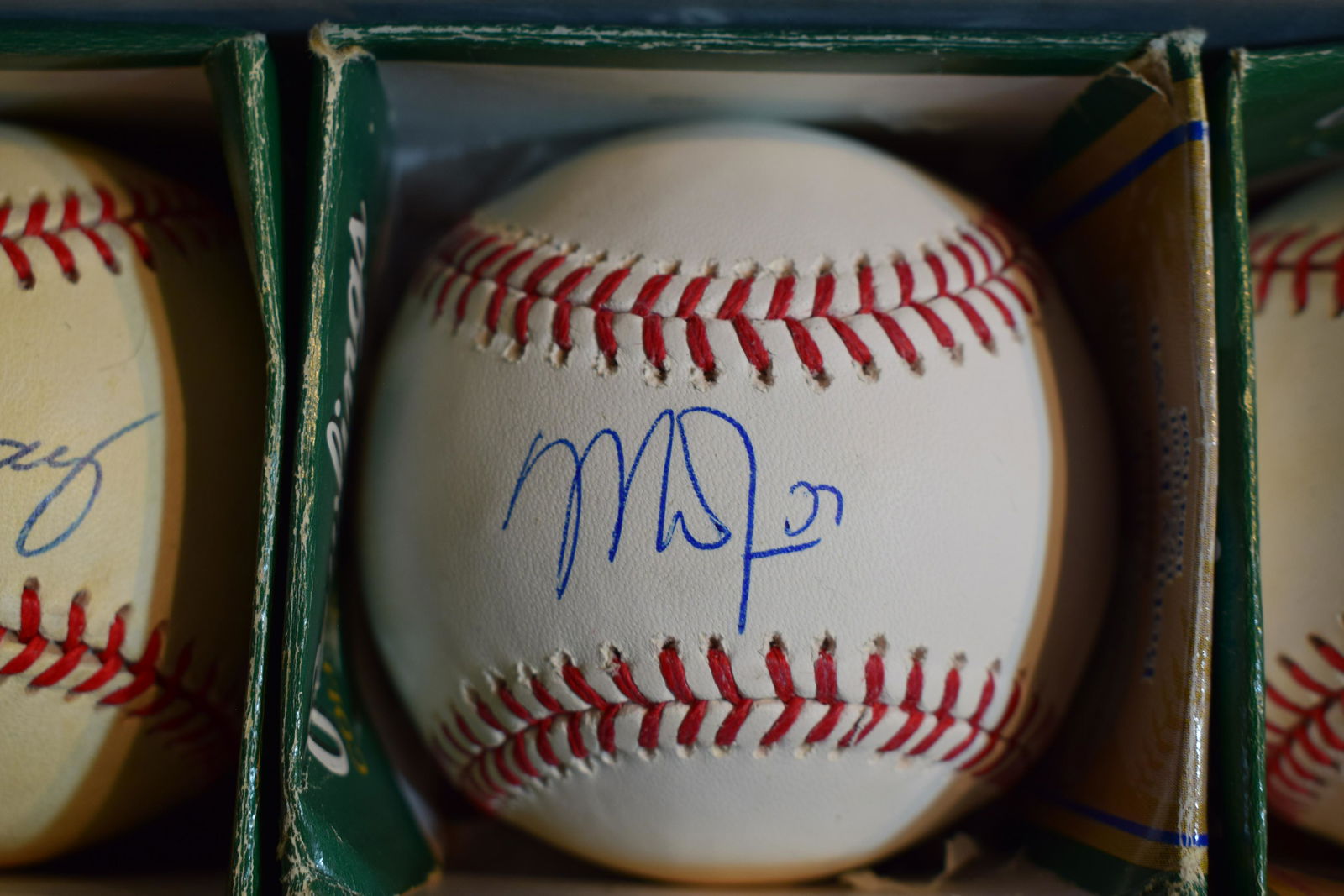 Mike Trout signed baseball w/ MLB sticker (1 of 2)