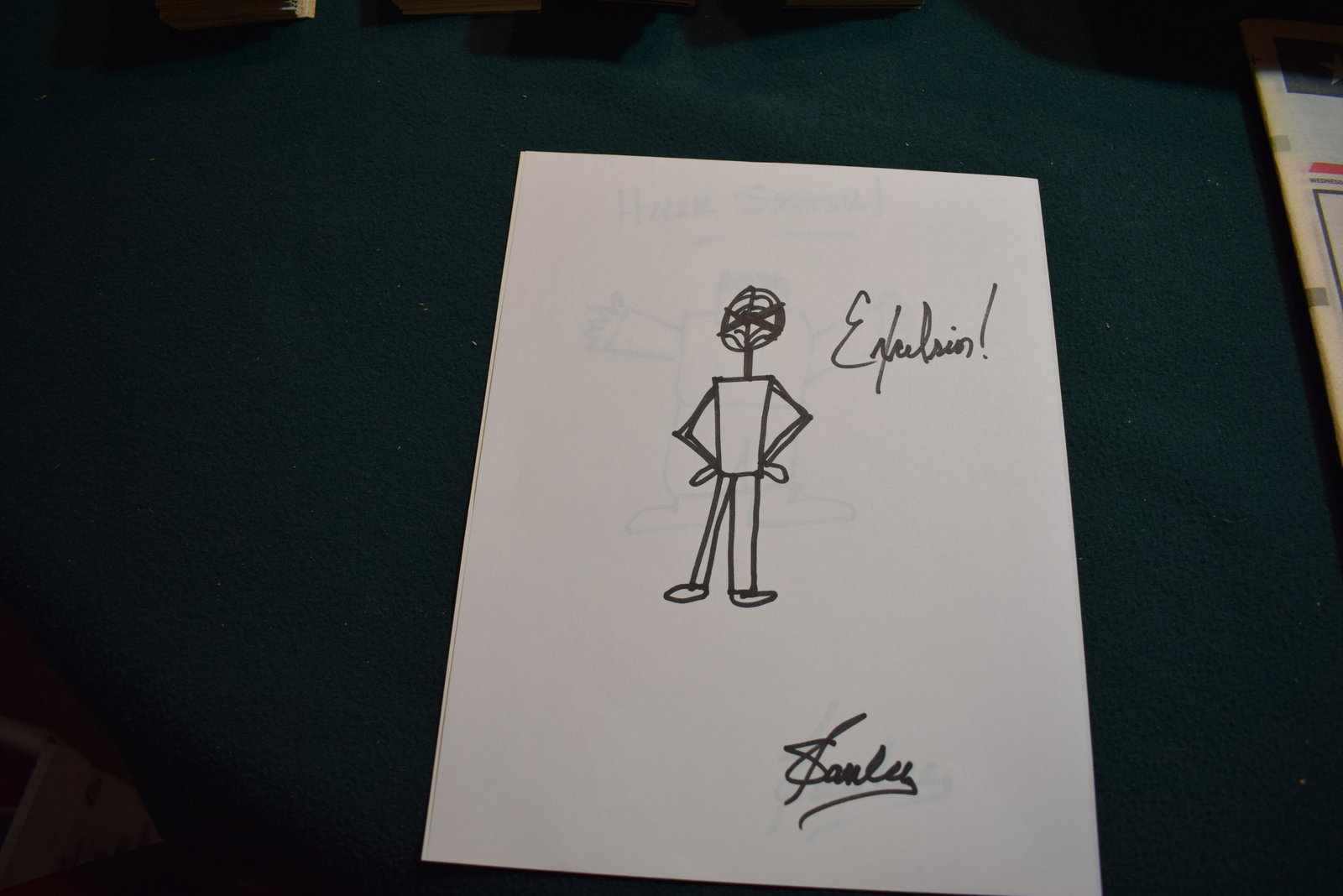 Stan Lee signed sketch of Spiderman (1 of 1)