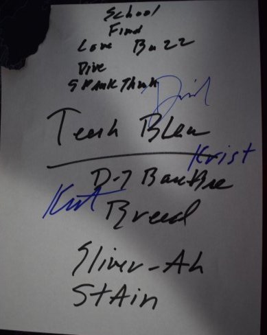 Nirvana band signed Playlist from concert - RARE w COA (1 of 2)