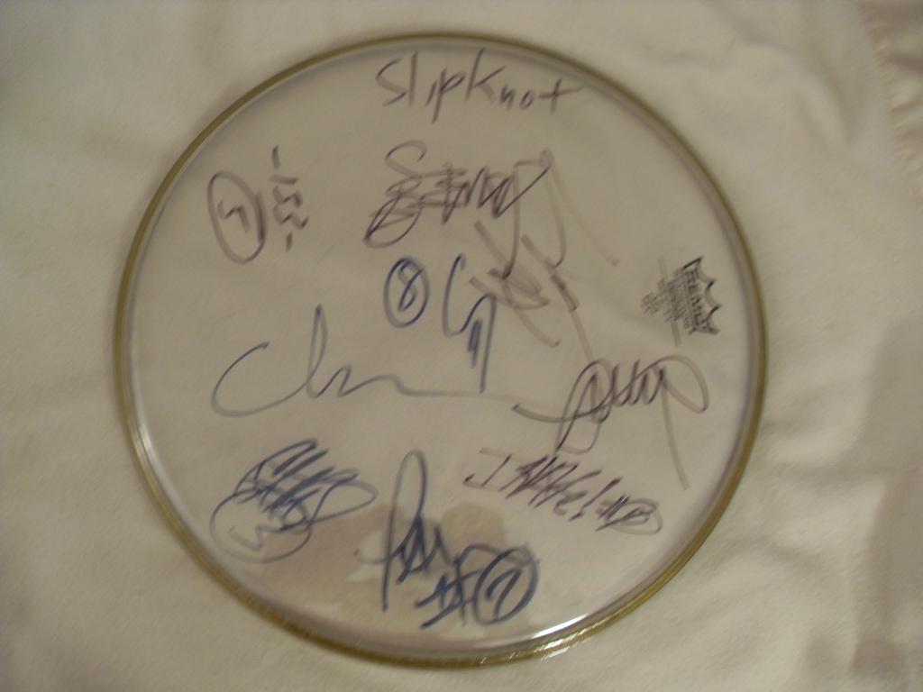 SLIPKNOT band signed REMO Drumhead w Joey and Paul x9 w COA (1 of 1)