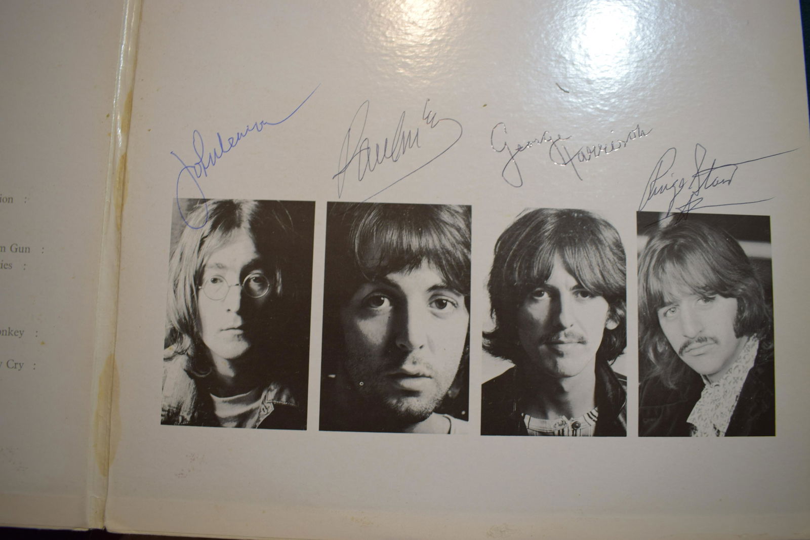 The Beatles WHITE ALBUM Signed vinyl record cover w original record w COA (1 of 1)