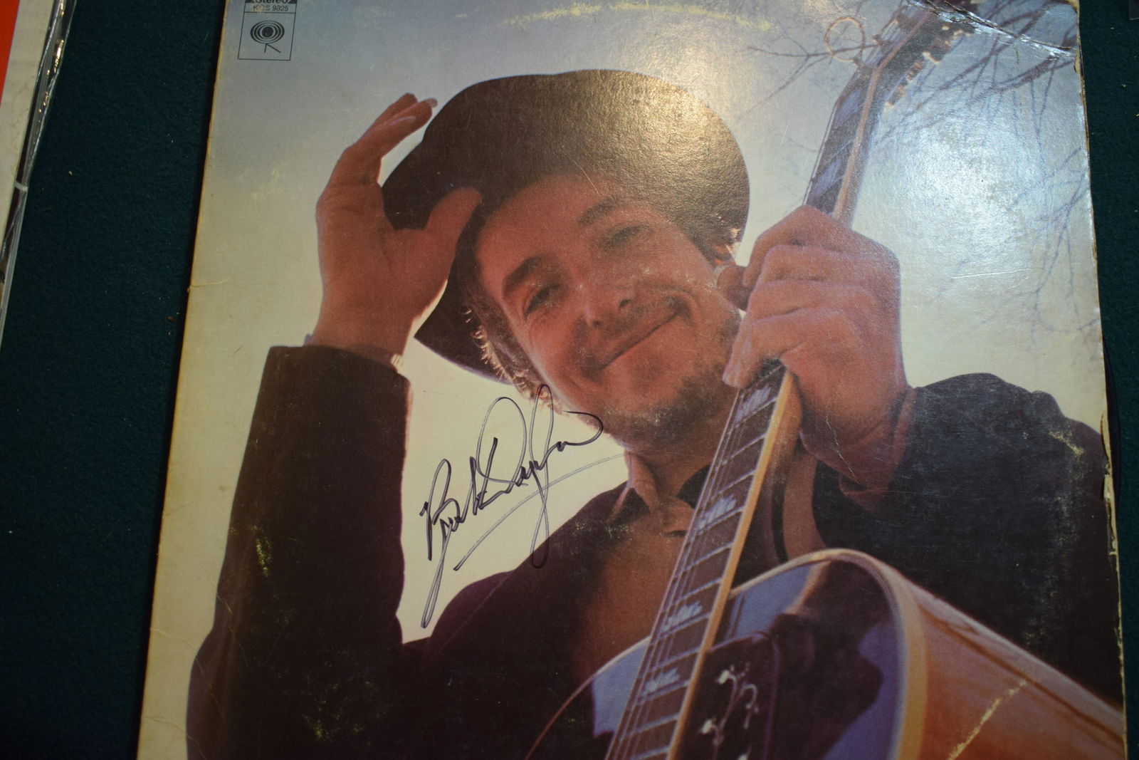 Bob Dylan Signed Nashville Skyline Vinyl Record Cover W Original Record