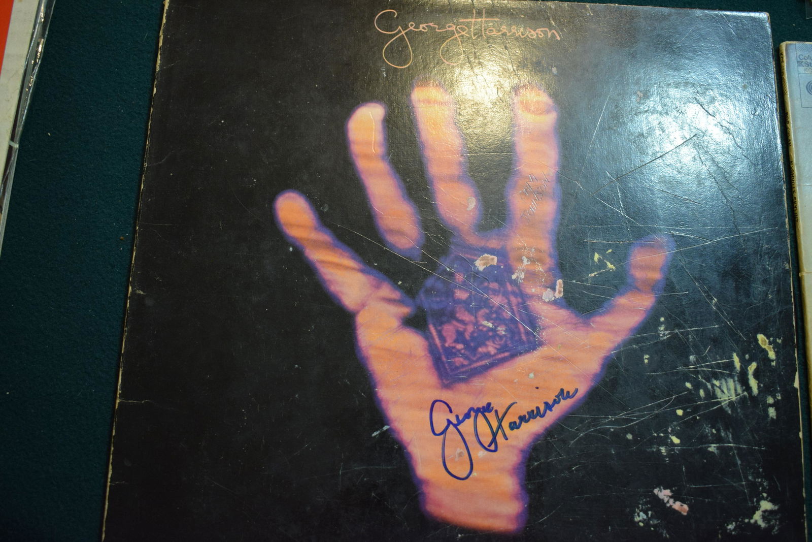 George Harrison Signed vinyl record cover w original record w COA (1 of 1)