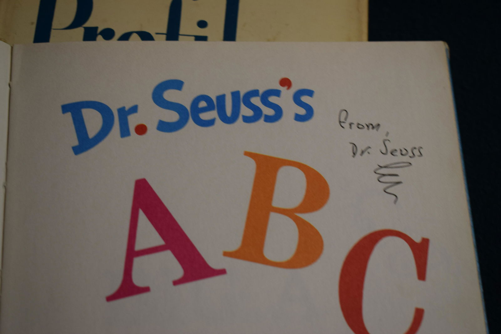 Dr Suess DR SUESS'  A B C signed book w COA (1 of 4)
