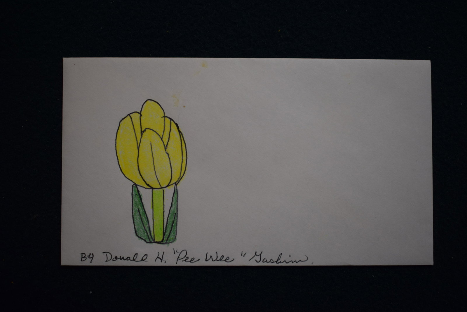 Donald Pee Wee Gaskins SERIAL KILLER art on envelope (1 of 1)