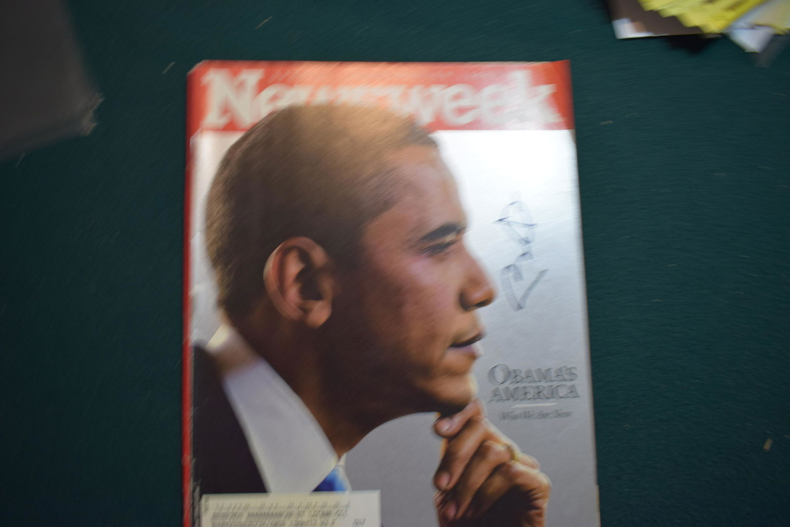 Barack Obama signed NEWSWEEK (1 of 1)