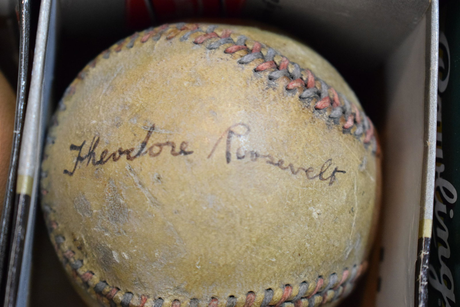 President Theodore Roosevelt SIGNED baseball w COA RARE (1 of 2)