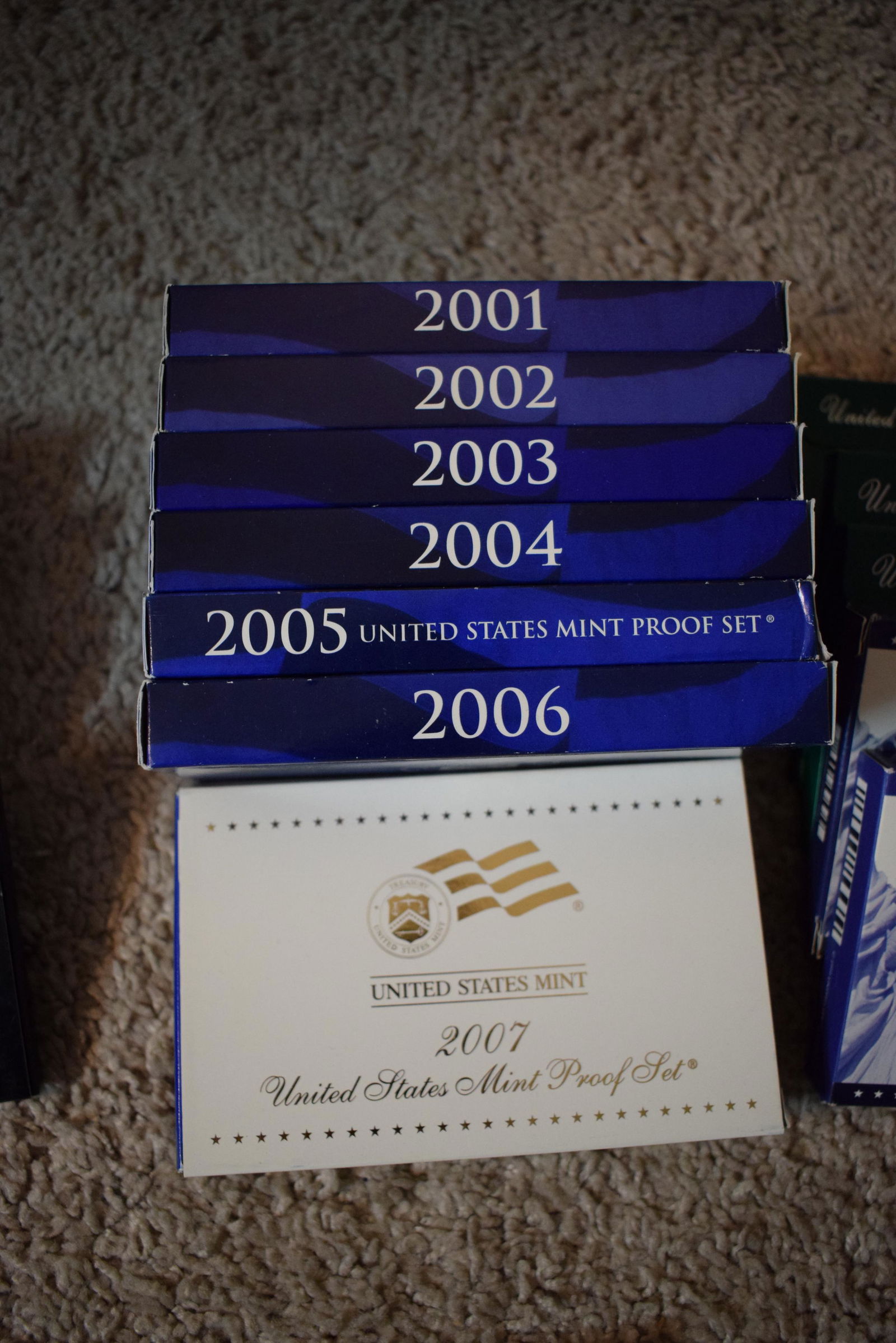 2001-2007 uncirculated proof sets lot (1 of 1)