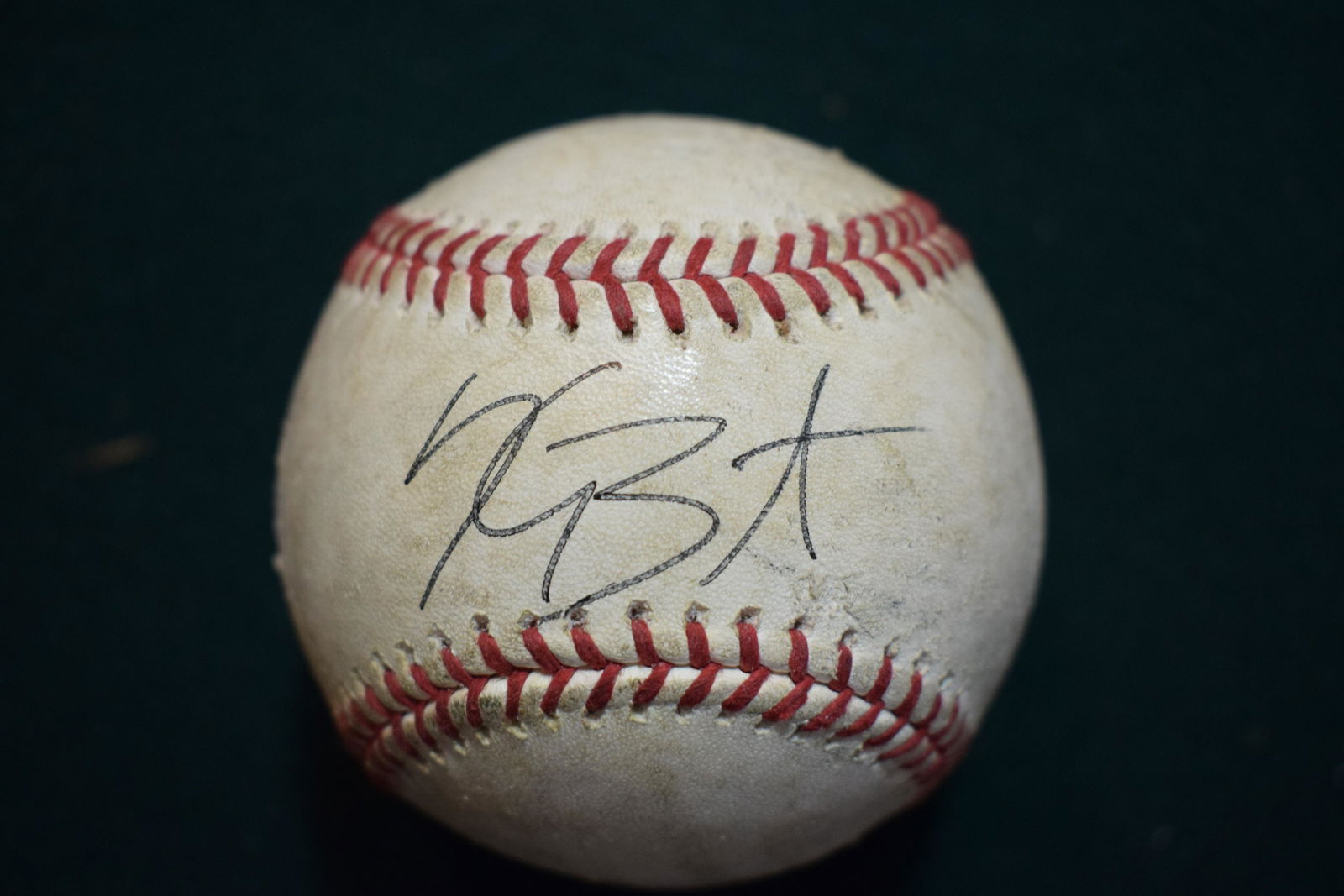 Kris Bryant Game used and signed baseball (1 of 1)