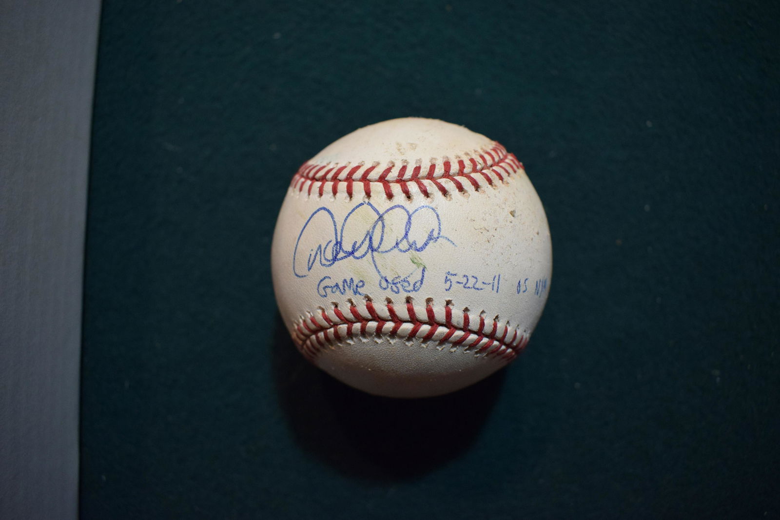 Derek Jeter Game used and signed baseball (1 of 1)