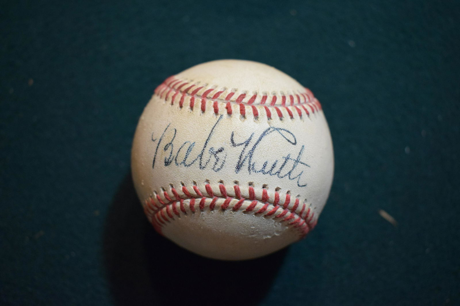 Babe Ruth signed baseball HOFer w COA (1 of 2)
