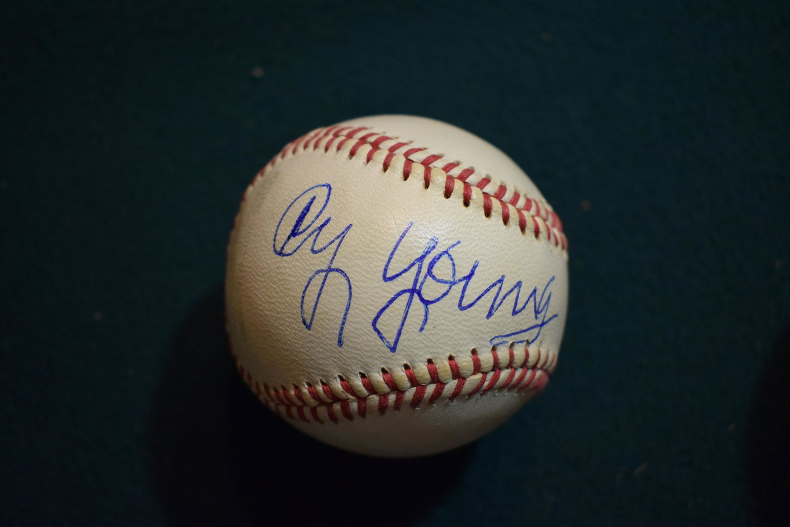 Cy Young signed vintage baseball HOFer w COA (1 of 1)