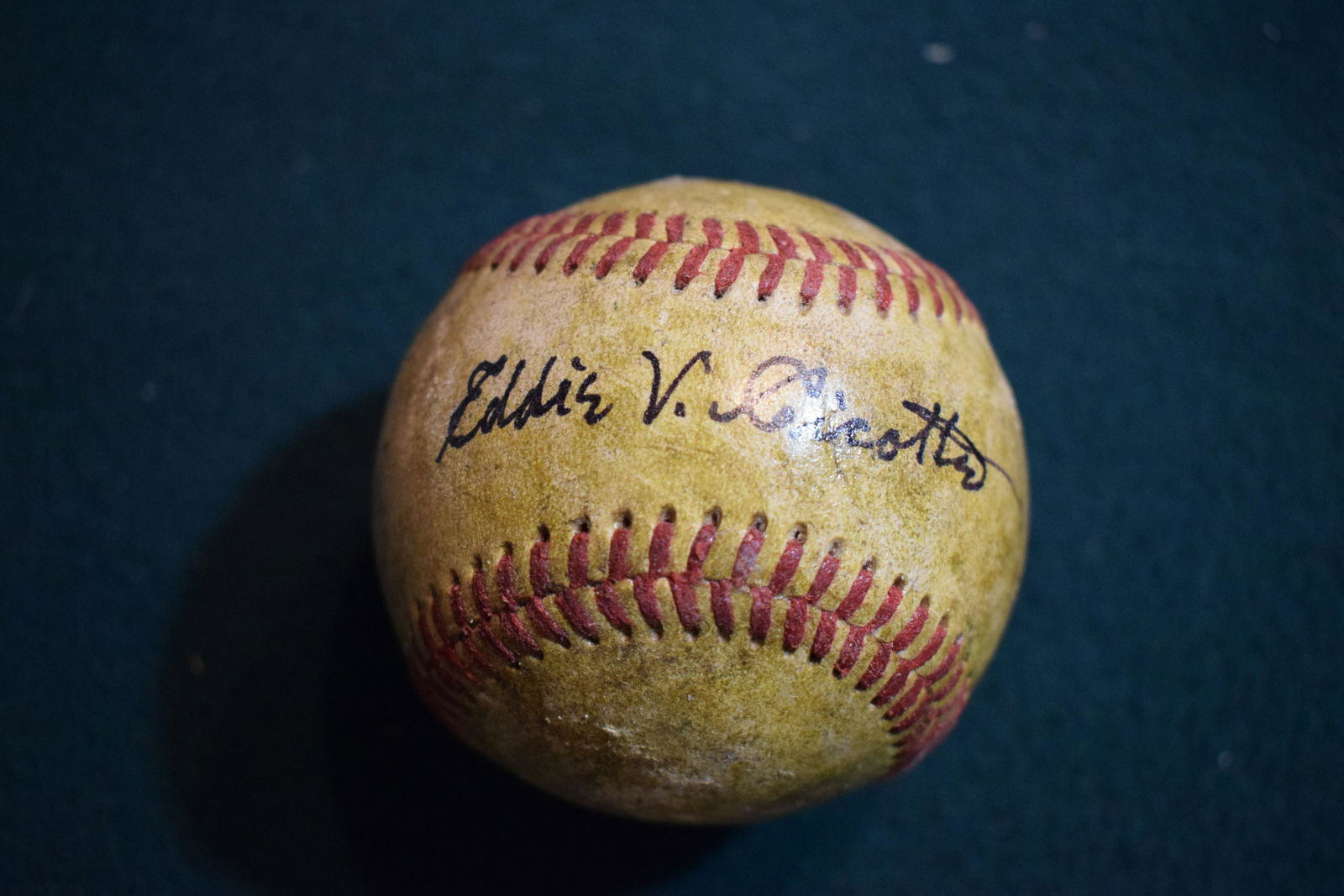 Eddie Cicotte signed baseball BLACK SOX w COA (1 of 1)