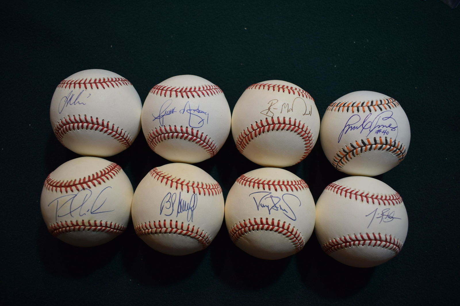 signed baseballs lot of EIGHT MLB #1 overall draft picks  w Mauer Lot#1 (1 of 1)