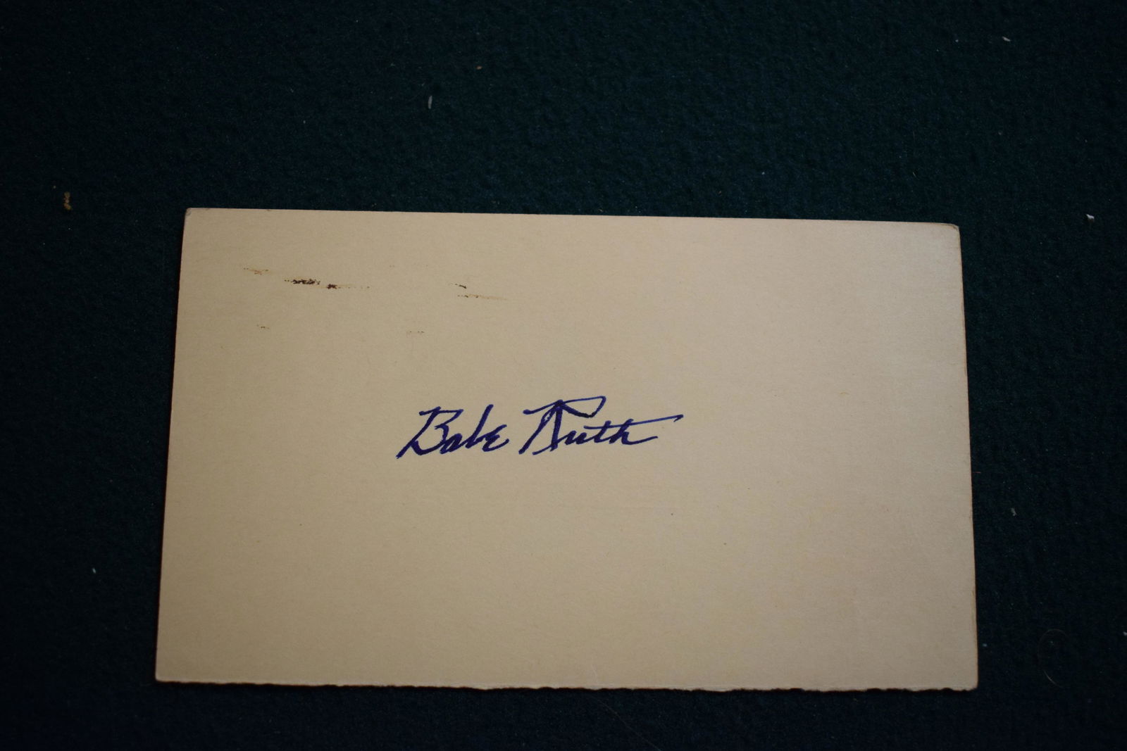 Babe Ruth HOF signed government postcard w hologram COA (1 of 1)