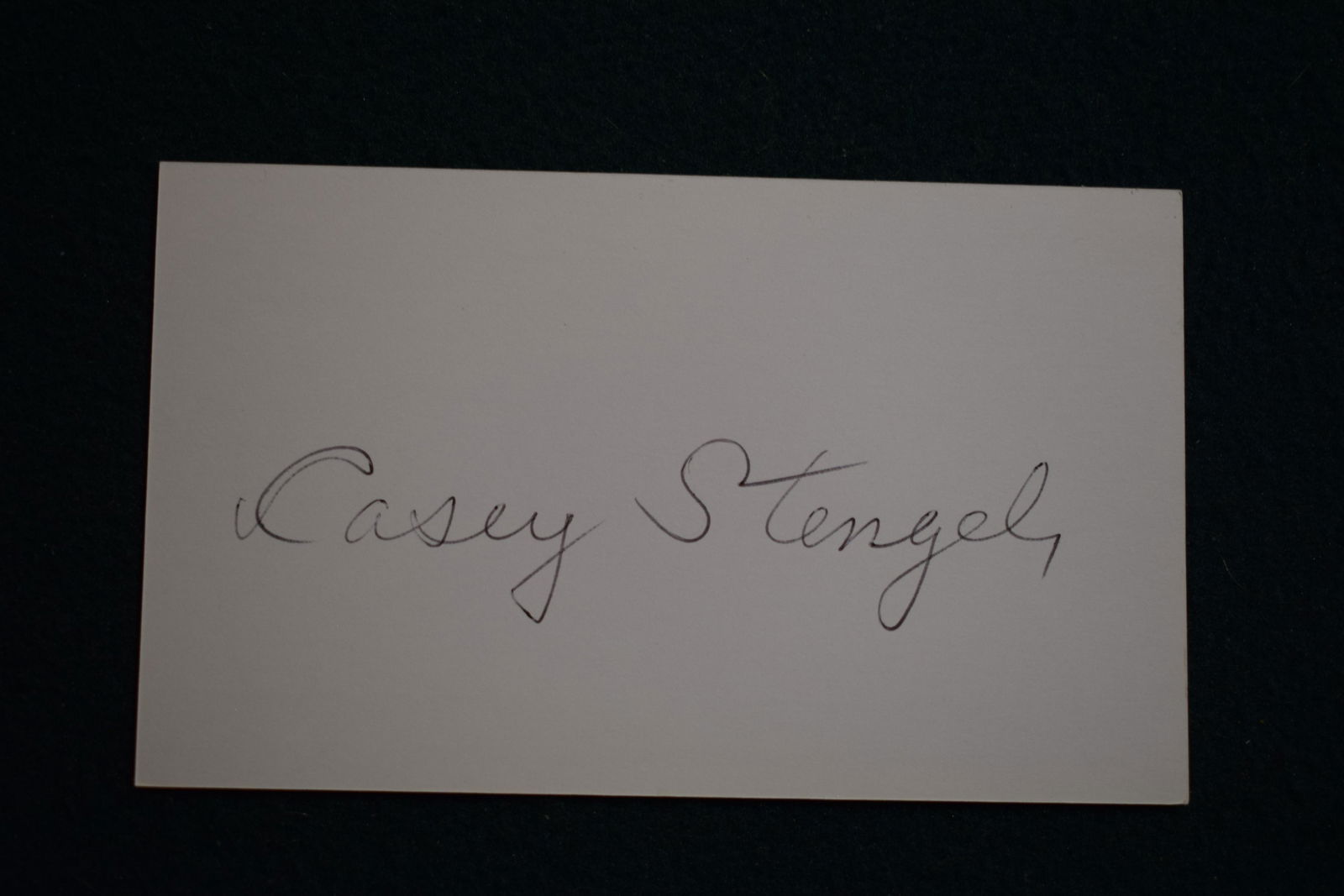 Casey Stengel HOF signed 3x5 index card (1 of 1)