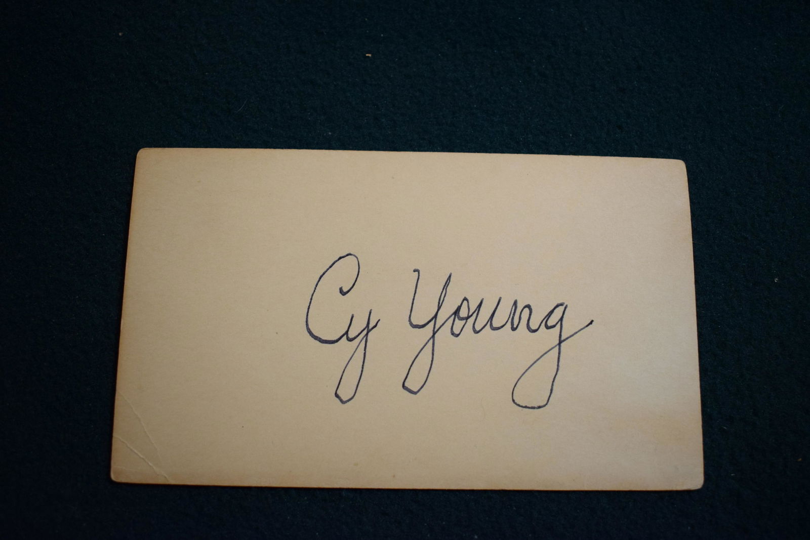 Cy Young HOF signed government postcard w hologram COA (1 of 1)