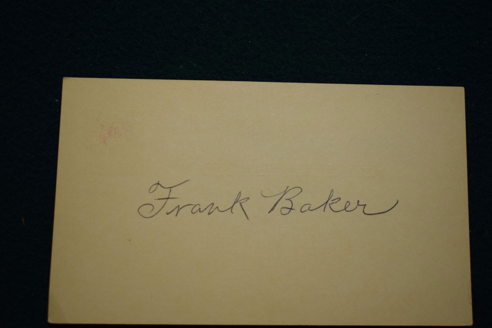 Frank Baker HOF signed government postcard (1 of 1)