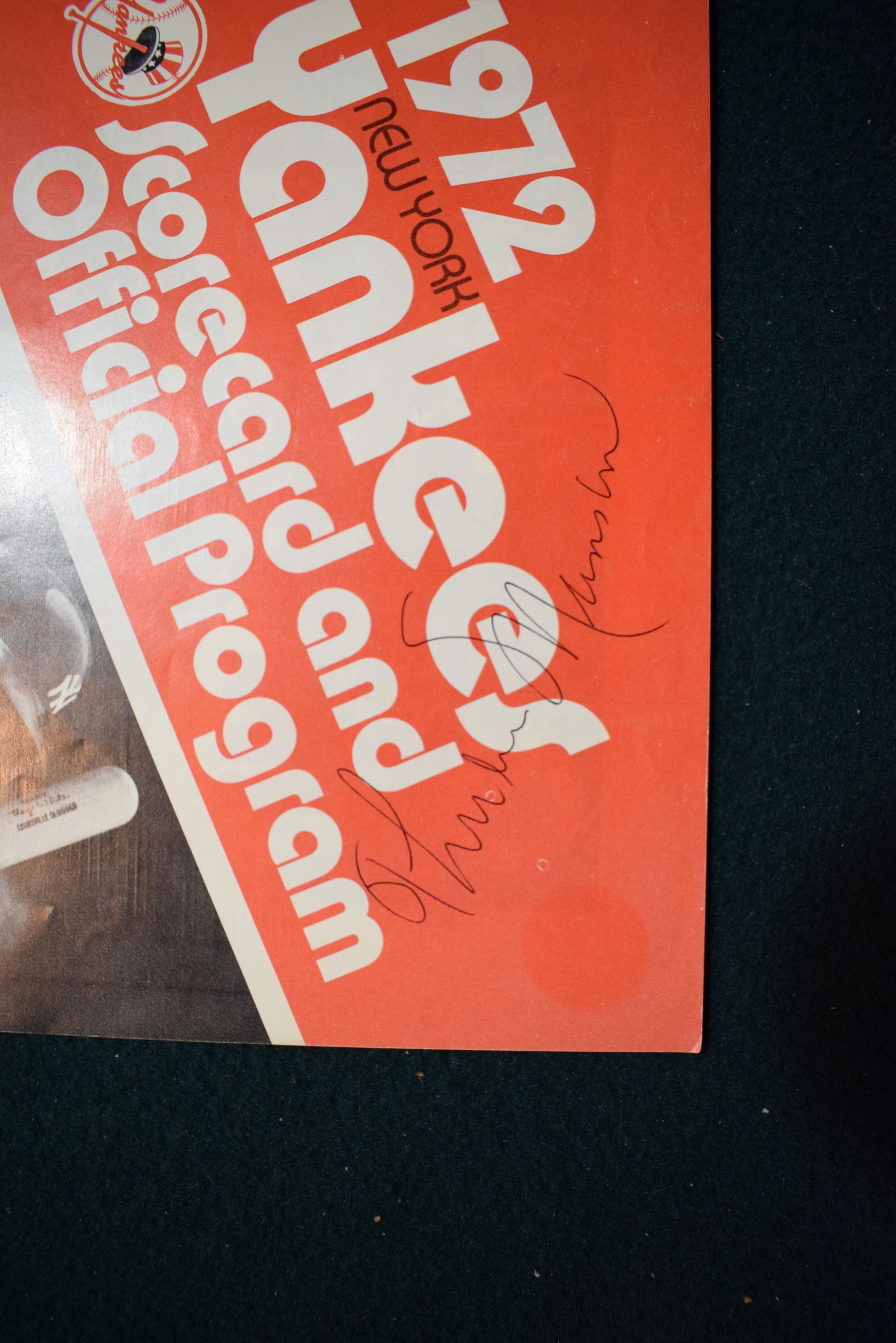 1972 Yankees / Orioles program signed by Thurman Munson (1 of 1)