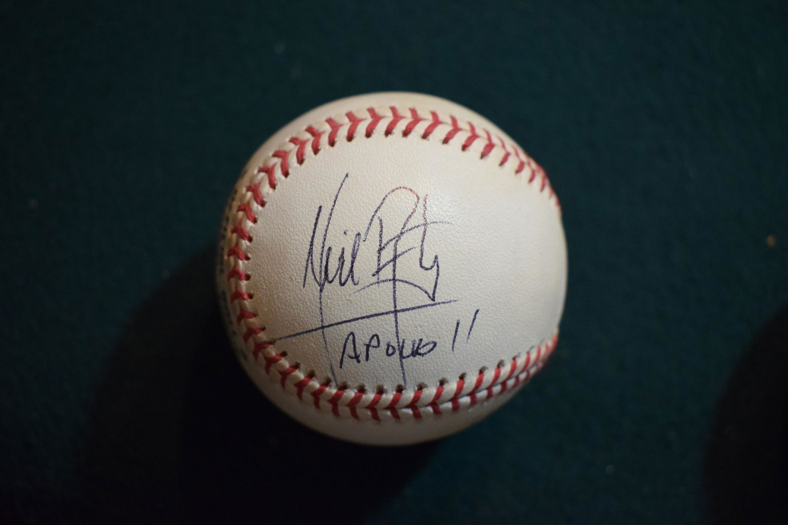NASA Apollo 11, 1st Moonwalker Neil Armstrong SIGNED baseball TOUGH (1 of 1)