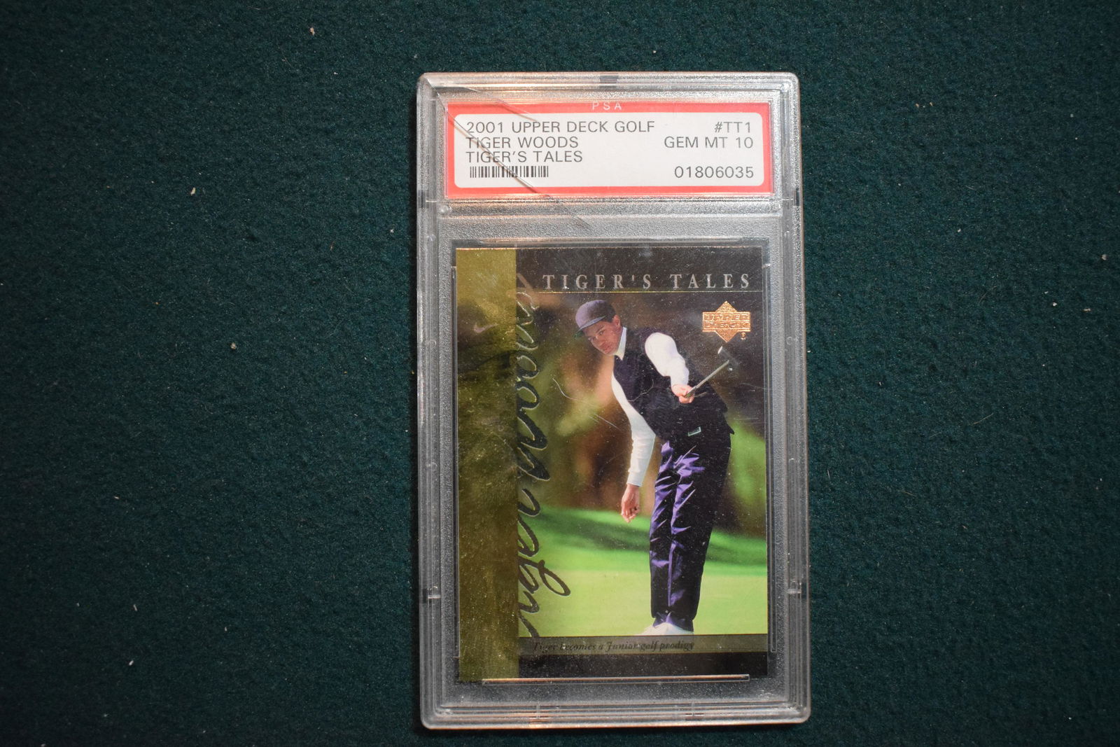 Tiger Woods 2001 Upper Deck golf PSA 10 Tiger Tales #TT1 (1 of 1)
