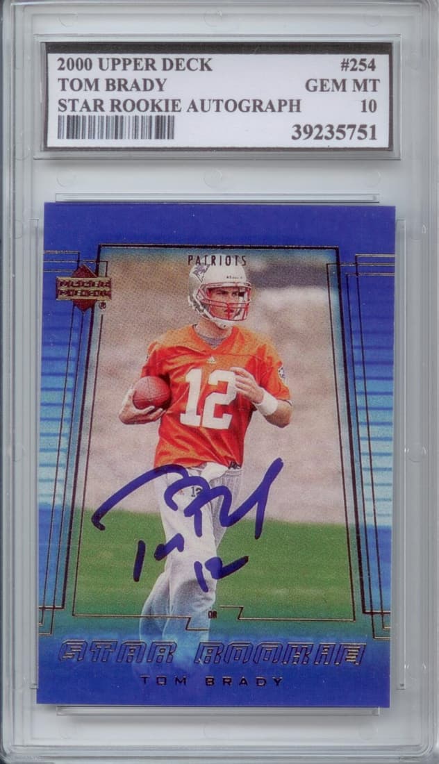 Tom Brady 2000 Upper Deck #254 star rookie autograph card in GEM 10 grade (1 of 1)