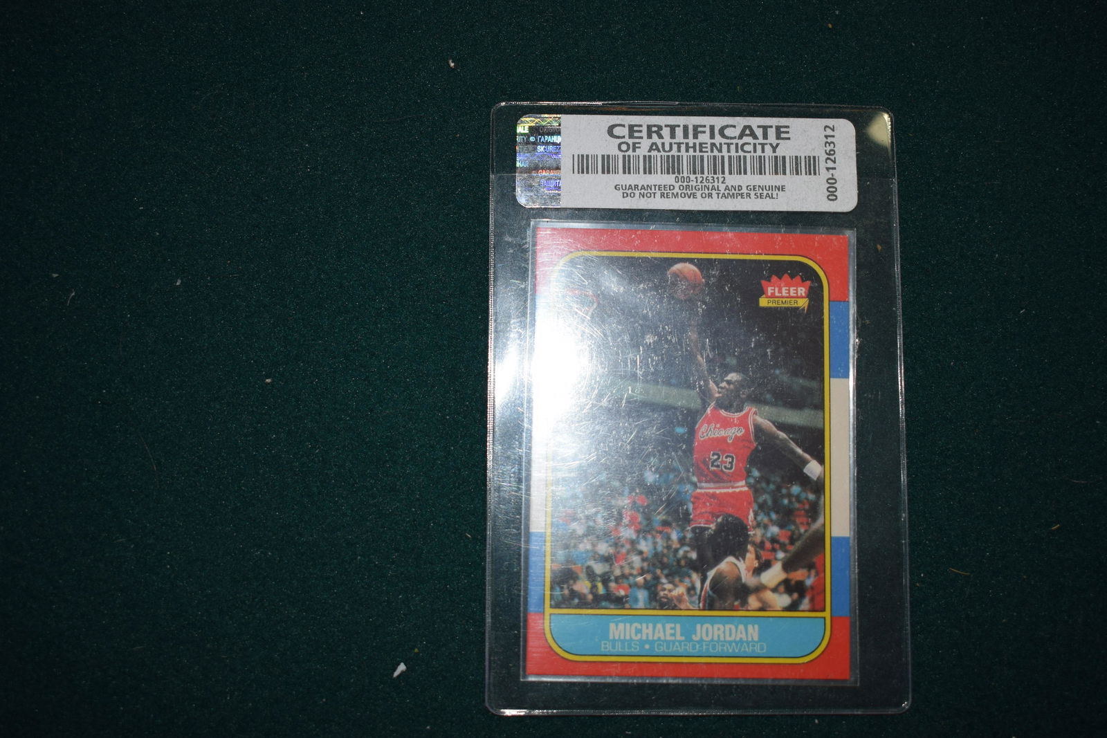 Michael Jordan #57 1986-87 Fleer rookie card authenticated ungraded (1 of 3)