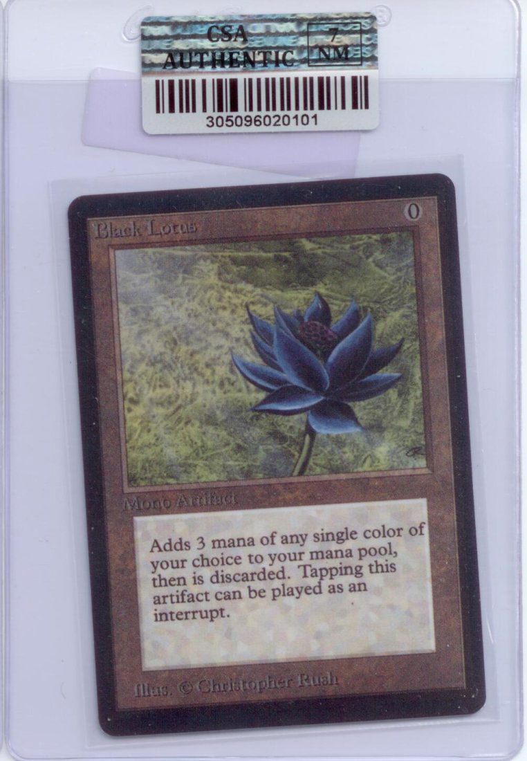 MTG: Beta Black Lotus Magic the Gathering card POWER NINE. Graded 7    NO RESERVE!! (1 of 3)