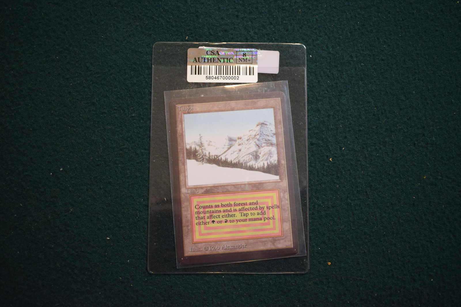 MTG: Beta Taiga Magic the Gathering card DUAL LAND. Graded 8 (1 of 2)