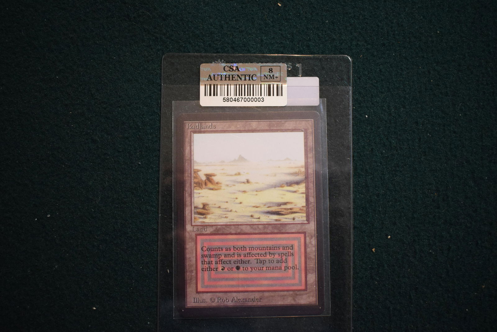 MTG: Beta Badlands Magic the Gathering card DUAL LAND. Graded 8 (1 of 2)