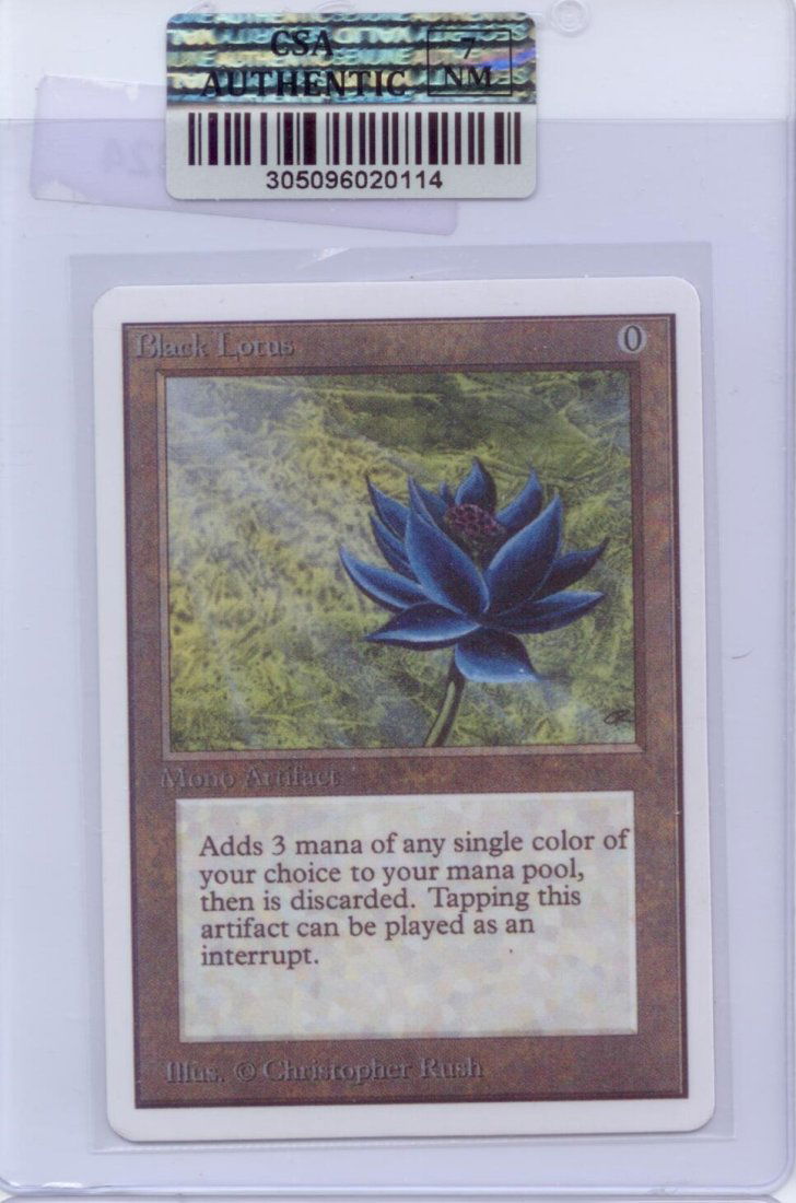 MTG: Unlimited Black Lotus Magic the Gathering card POWER NINE. Graded 7    NO RESERVE!! (1 of 2)