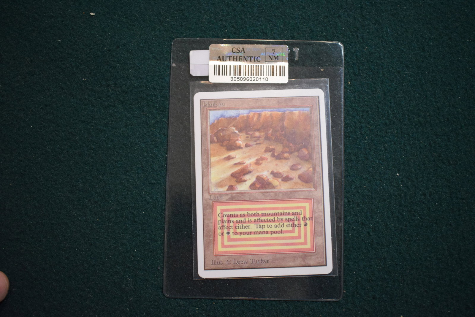 MTG: Unlimited Plateau Magic the Gathering card DUAL LAND. Graded 7: Rarity from a VERY large MTG card collection from a long time collector. Ranging from the 1990s Alpha set heavy through Urza's Saga, with complete sets and 1000s of other singles to list in upcoming a