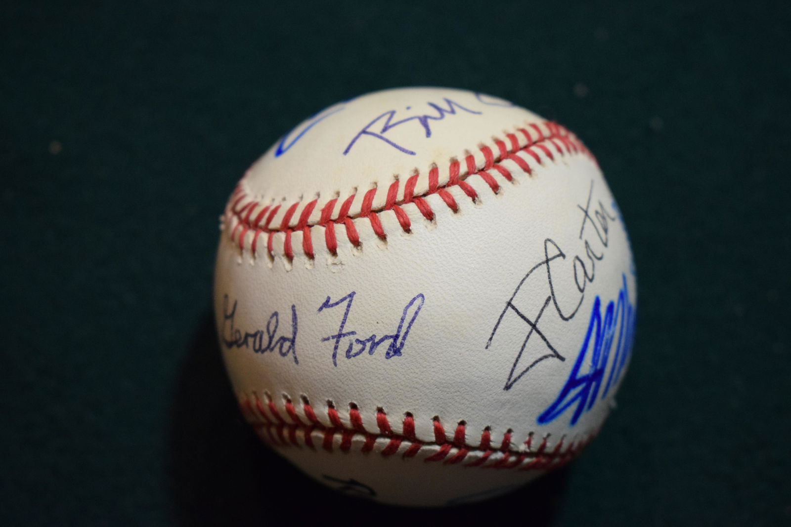 US Presidents signed baseball by EIGHT (8) incl Reagan thru Trump w COA (1 of 5)