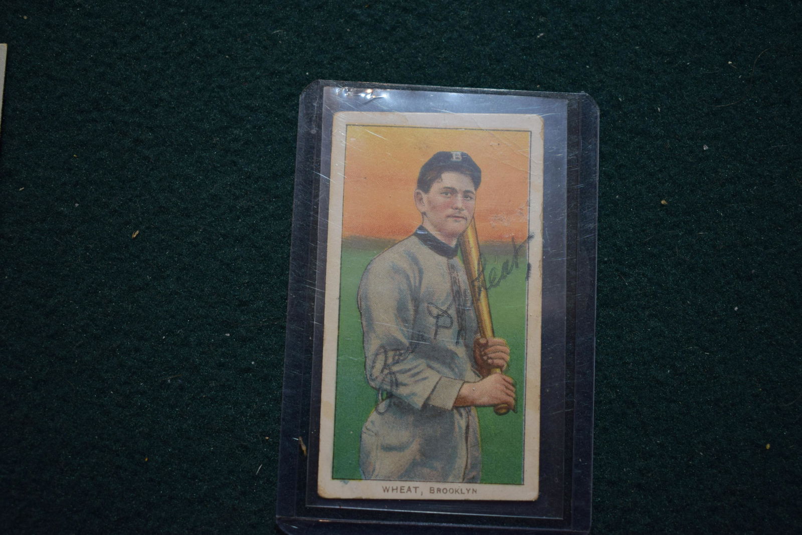 T206 HOFer Zach Wheat signed card TOUGH and on an 1909 original card (1 of 2)
