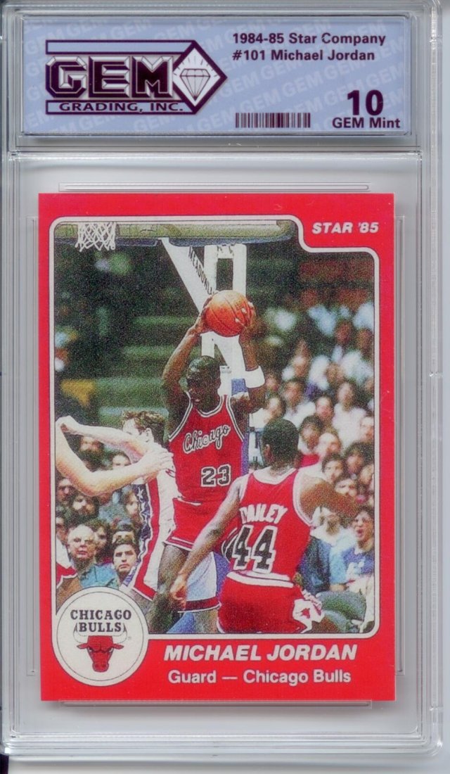 1985 STAR #101 Michael Jordan rookie graded a GEM 10 - Amazing card! (1 of 2)