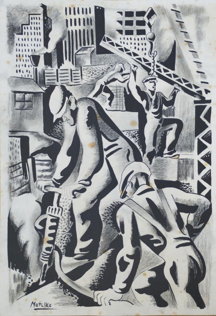 Jan Matulka (1890 - 1972) Drawing, style of (1 of 2)