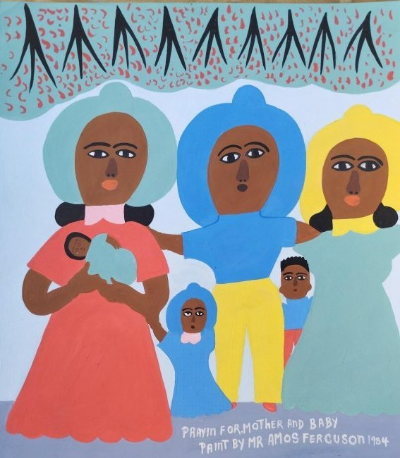 Amos Ferguson (1920 - 2009) Drawing, Style of (1 of 2)