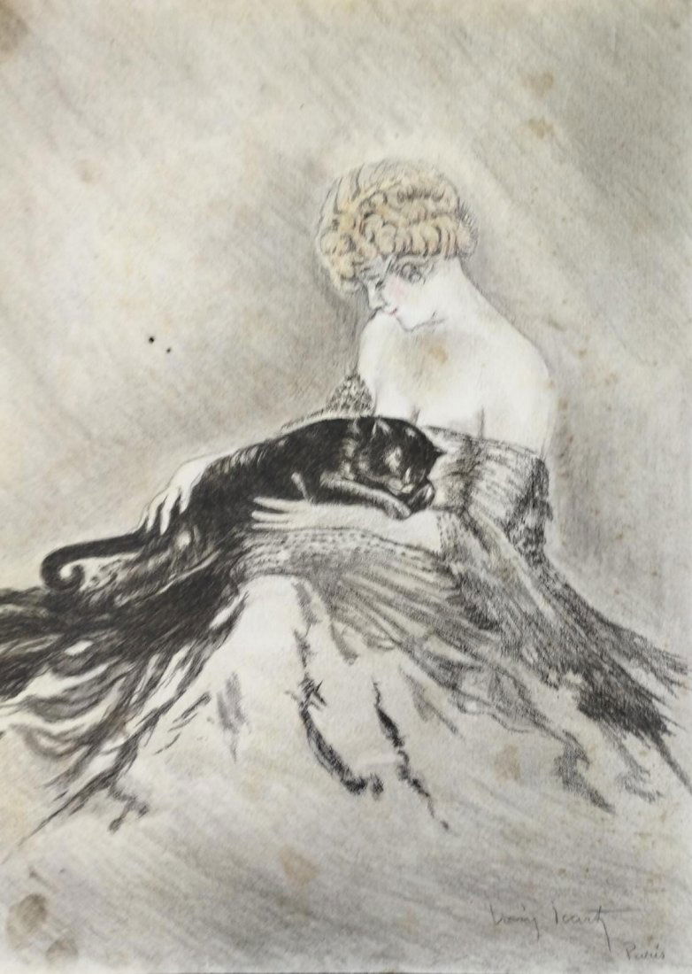 Louis Icart (1888 - 1950) Drawing, Style of (1 of 2)