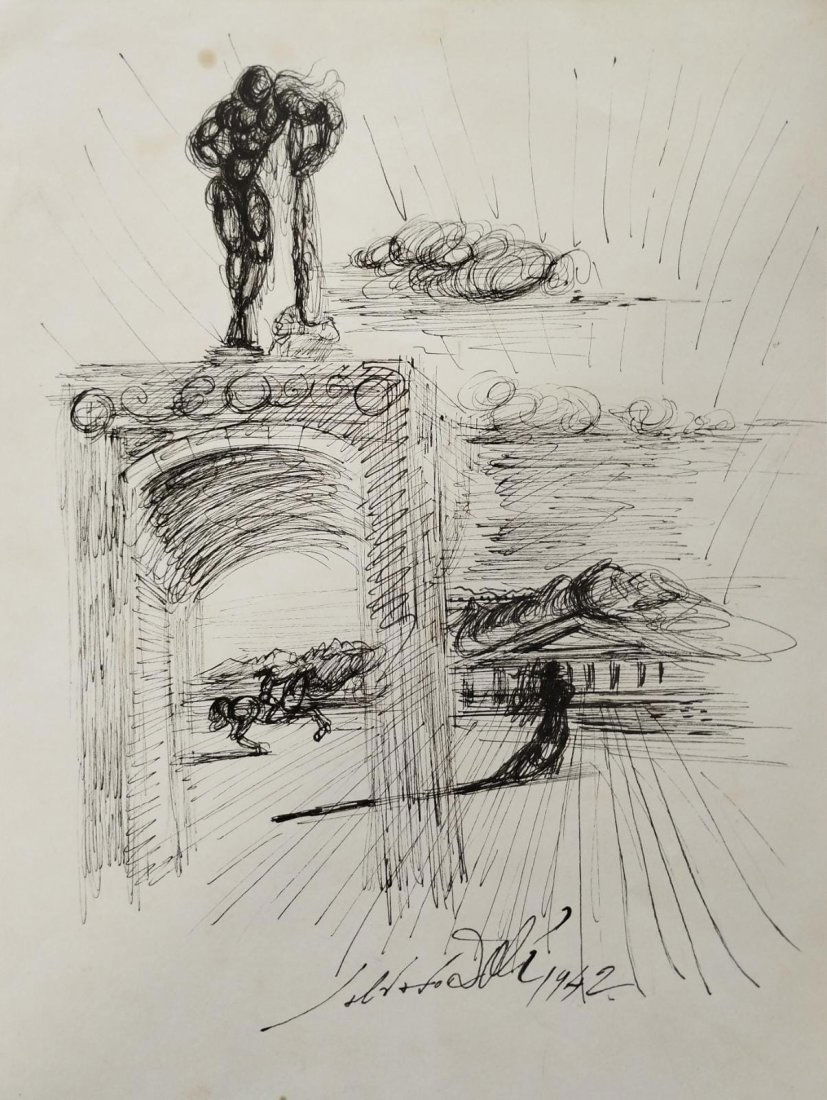 Salvador Dali (1904 - 1989) Drawing, Style of (1 of 2)