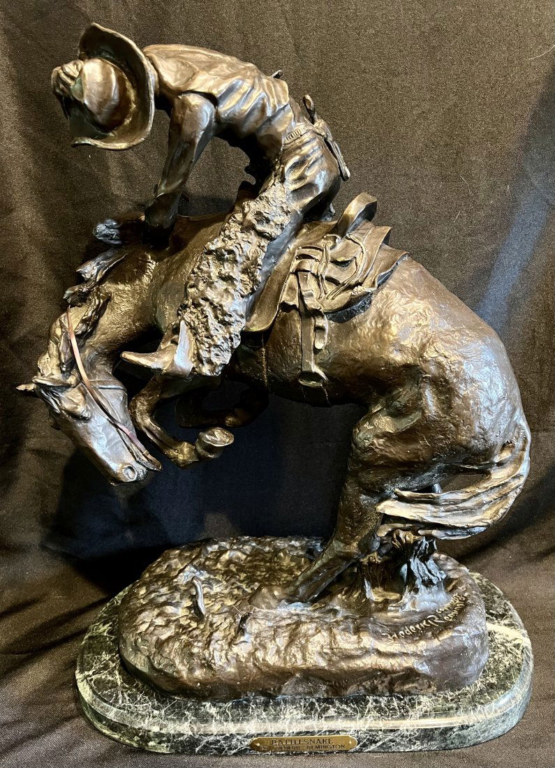 EXCEPTIONALLY RARE BRONZE AUTHORIZED CAST BY FREDERIC REMINGTON HIMSELF (1 of 15)