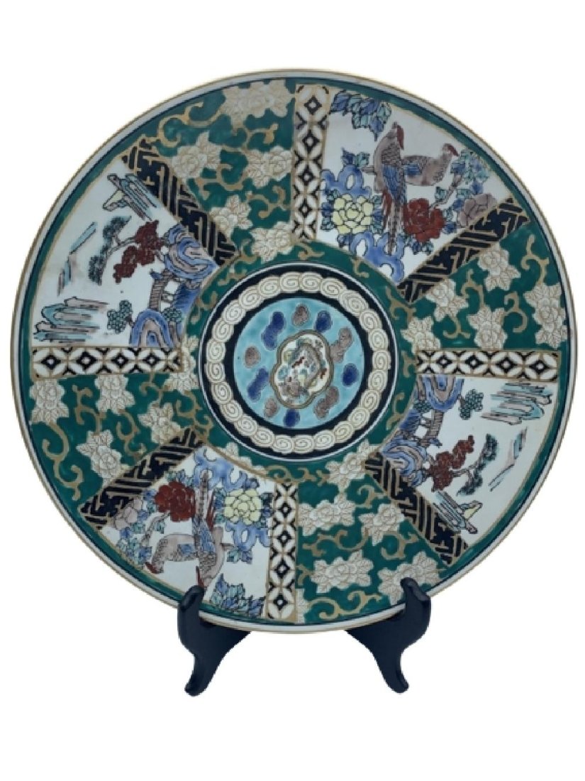 VINTAGE IMARI ASIAN HAND PAINTED SCALLOPED PLATTER (1 of 10)