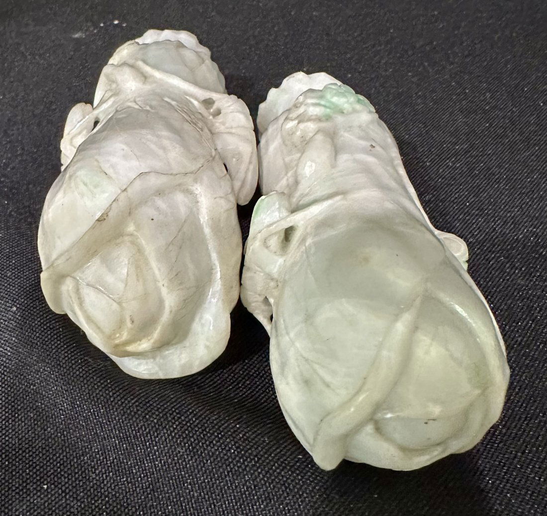 LATE MING/EARLY QING DYNASTY ANTIQUE WHITE JADE CARVING TABLE STATUTES: According to Chinese culture, if your soul feels like it needs a little healing, you should reach for some jade. This brilliant gemstone holds a lot of cultural weight - said to bring its wearer happi