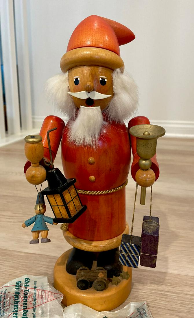 Wooden Santa German handmade Incense Smoker Vintage (1 of 7)