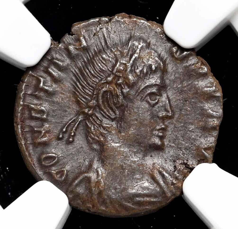 Ancient Coin Roman Empire Sparse Real Nummus Genuine (1 of 4)