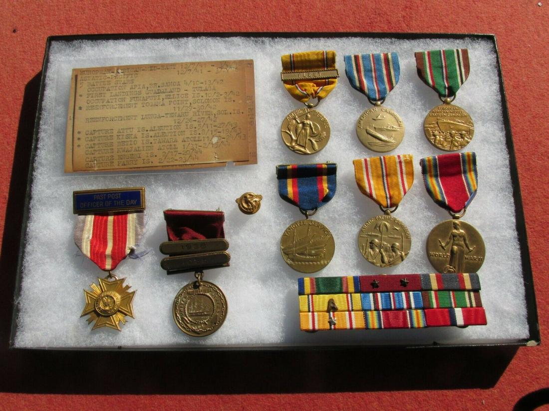 Set WW2 U.S. Navy Relics War Vintage Medal Signed: Named WWII U.S. Navy Yangtze Service Medal Set The set is comprised of the seven federal medals and one VFW medal of Merle Benjamin West, who served in the United States Navy from the 1920â€™s th