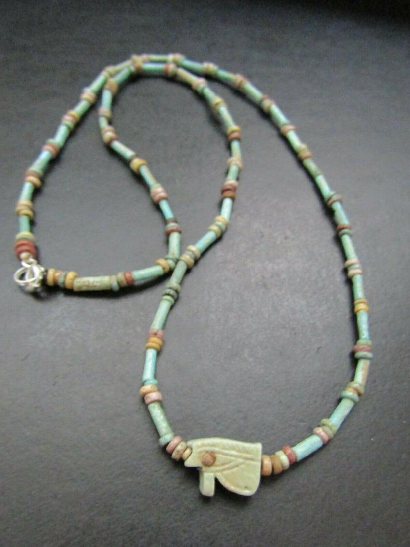 Antique Rare Locket Mummy Bead Pendant Egyptian Old: We present to your attention these unusual ancient Egyptian beads, stretched. This product is handmade by an ancient tribe. This amazing product dates back to around 600 BC. Size: length 18 inch (457.